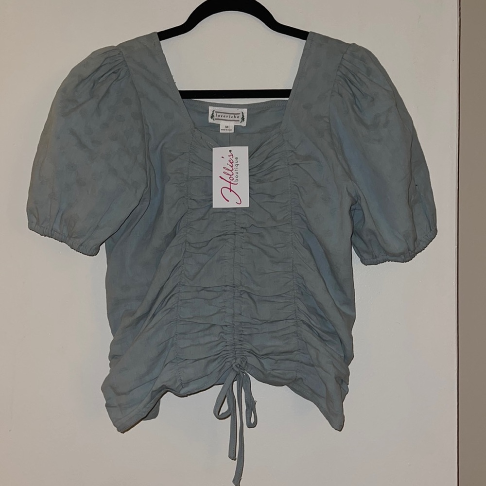 NWT Ruched Fabric Top